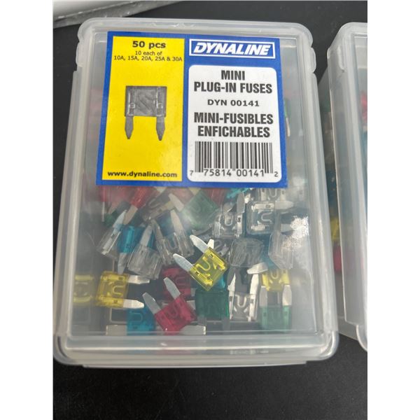 Dynaline Mini Plug-In Fuses DYN 00141, Assorted Amperages, 50 PCS