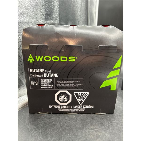 Woods Butane Fuel Canisters â€“ 227g Each, Set of 3