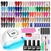 Image 1 : Jodsone Gel Nail Polish Kit With UV Light, 36 Bottles