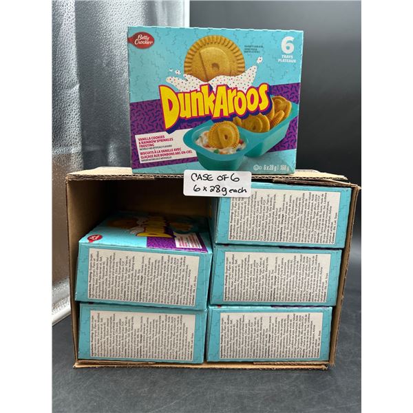 Dunkaroos Vanilla Cookies with Rainbow Sprinkles Frosting, Case of 6 (6 Trays, 28g Each)