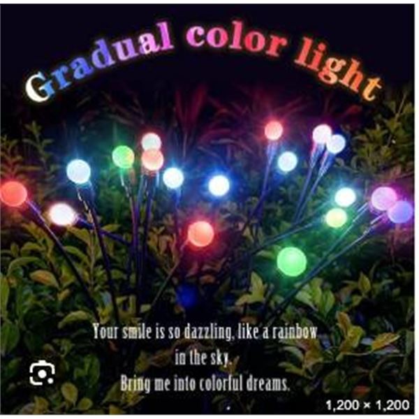 Solar-Powered LED Garden Light Set with Multicolor and Warm Light Options