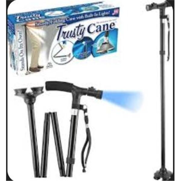 Trusty Cane With Built-In Lights and Pivoting Head