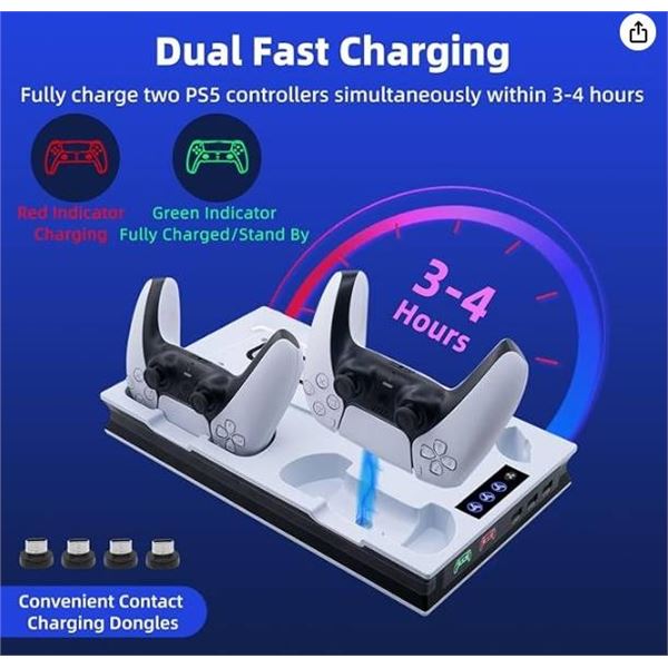 Wall Mount With Controller Charging Dock for P5 (Disc & Digital)