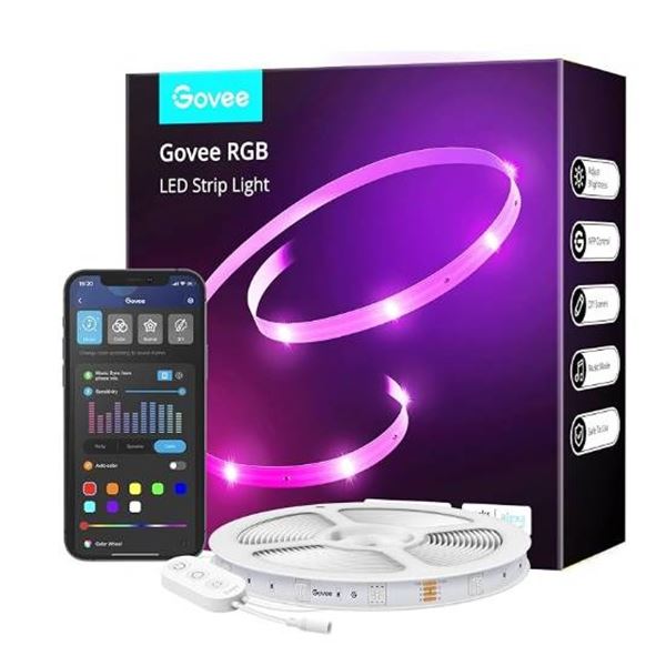 Govee RGB LED Strip Light, Model H615C, 15m/50ft, 12W, 24V DC