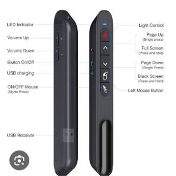 Wireless Presenter Laser Pointer With Control Buttons