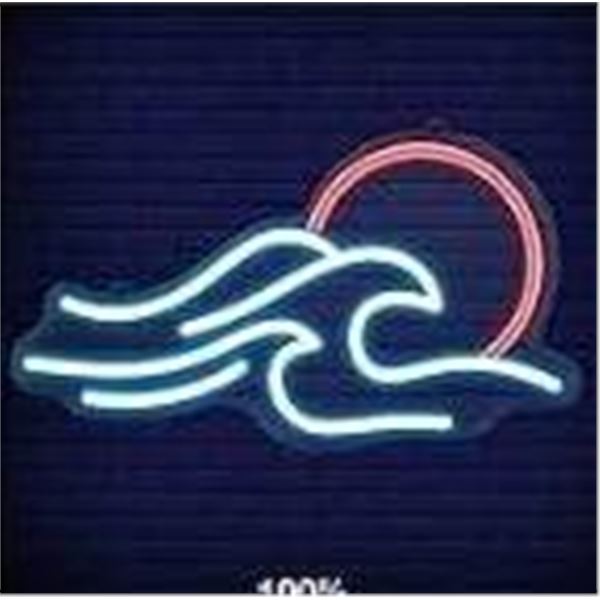 WAVE & SUN Shaped Neon Light With USB Power Supply