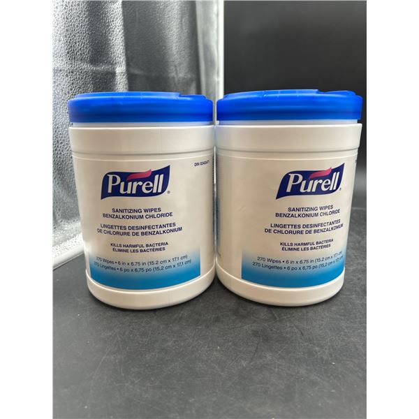 Purell Sanitizing Wipes â€“ 270-Count Benzalkonium Chloride Wipes (Set of 2)