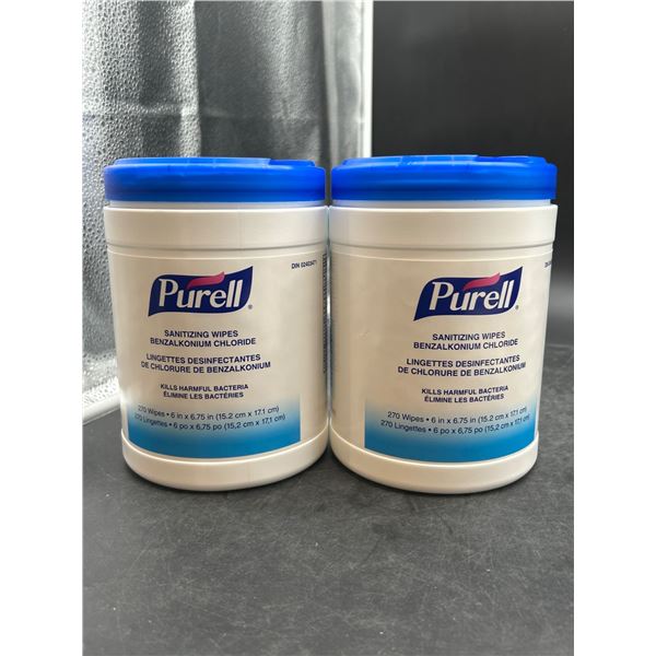 Purell Sanitizing Wipes â€“ 270-Count Benzalkonium Chloride Wipes (Set of 2)