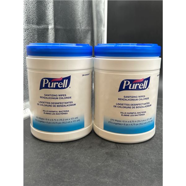 Purell Sanitizing Wipes â€“ 270-Count Benzalkonium Chloride Wipes (Set of 2)