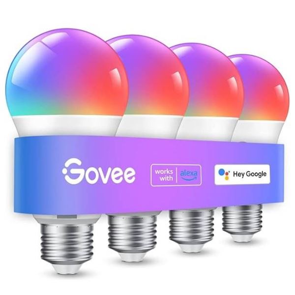 Govee RGBWW Smart LED Bulbs, 4-Pack, Model H600C
