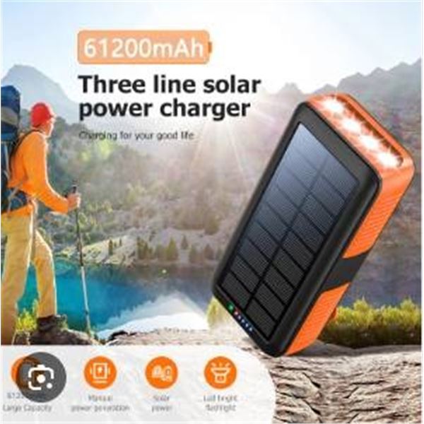 Solar Power Bank 61200mAh With IP68 Rating