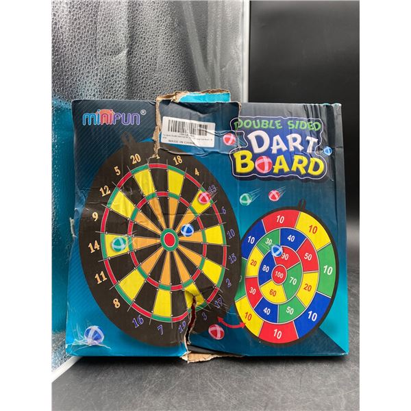 MiniFun Double-Sided Dart Board with Folding Target Storage, 70cm