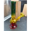 Image 2 : Glass Water Pipe with Gradient Green-Yellow-Red Design
