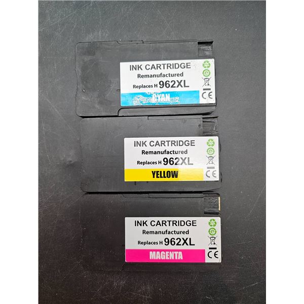 4 Remanufactured HP 962XL Ink Cartridges (Cyan, Yellow, Magenta, Black)