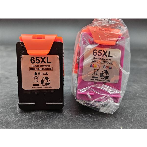 65XL Remanufactured Ink Cartridge Set â€“ Black and Tri-Color