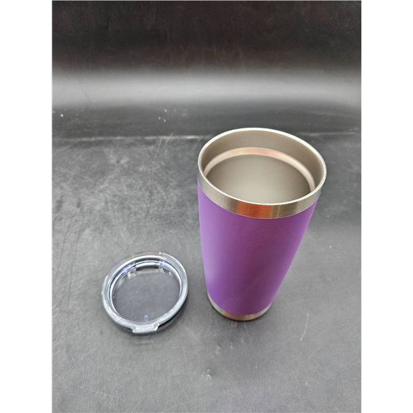 Purple Stainless Steel Insulated Tumbler With Lid and Straws