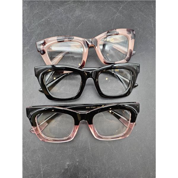 Three Eyewear Frames with UKCA Approval Mark