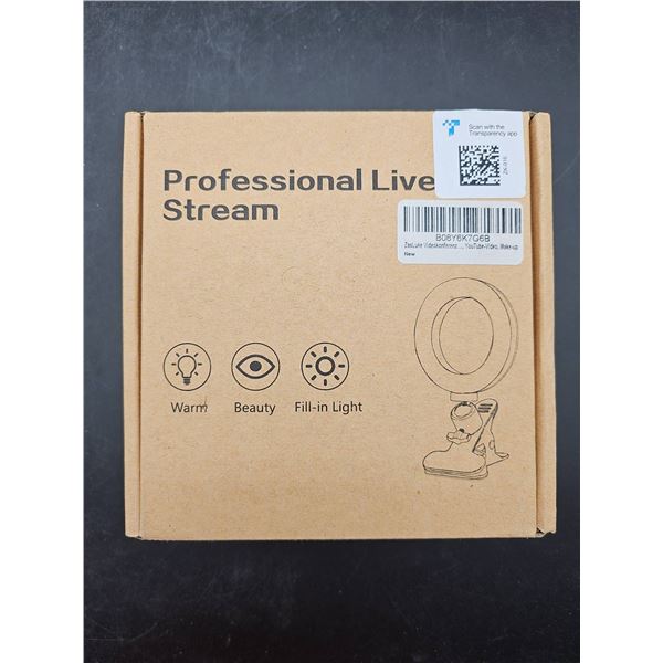 Professional Live Stream Fill-In Ring Light with Clip and USB Connector