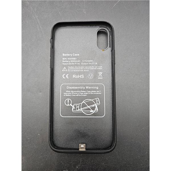 HX03B Smart Battery Case for iPhone X and XS, 6500mAh Capacity, Black