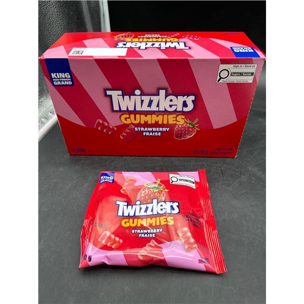 Twizzlers Gummies Strawberry Fraise King Size, 12 x 90g