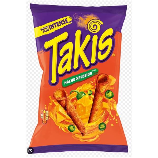 Takis Xplosion Cheese and Chili Pepper Tortilla Chips 18 x 90g