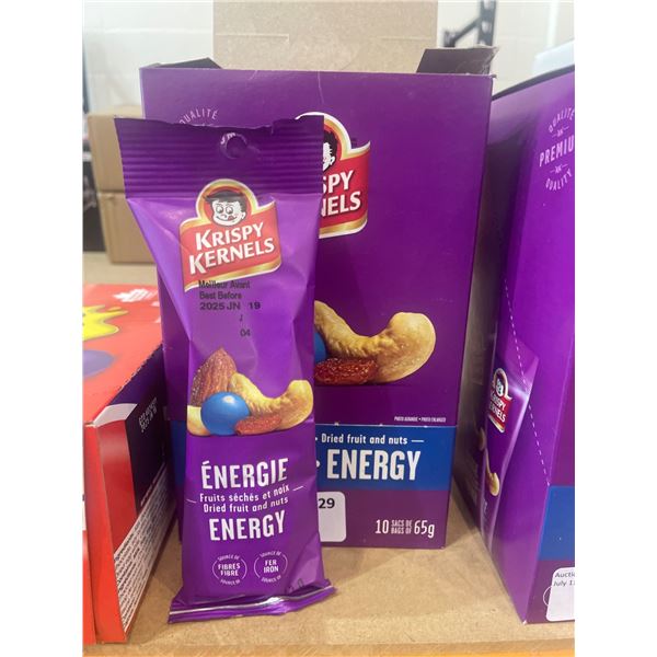 Krispy Kernels Energy Dried Fruits and Nuts 10 Bags â€“ 65g Each