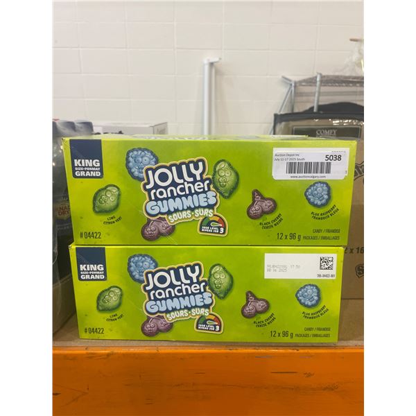 Jolly Rancher Gummies Sours 24 Packs of 96g Each