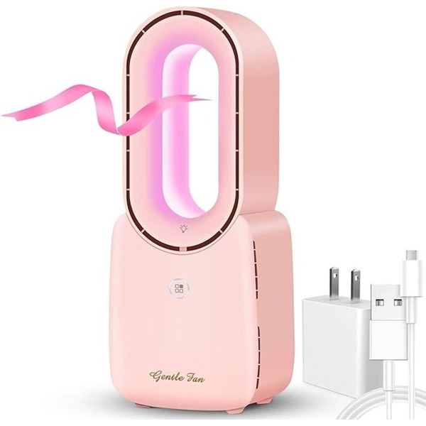 F1 Blade-Free Fan in Pink with Model Number