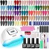 Image 1 : Jodson Gel Nail Polish Kit with UV Light, 32+4 Gel Nail Kit, Model A01