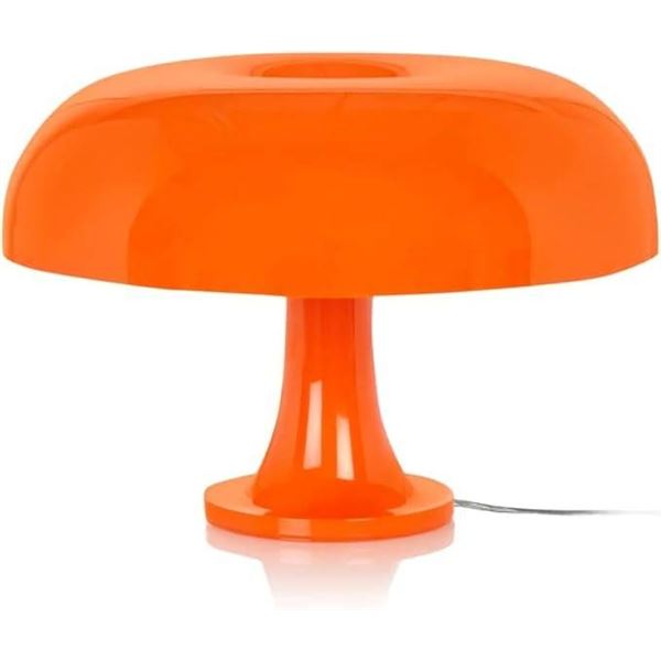 Orange Table Lamp With Dome Shade