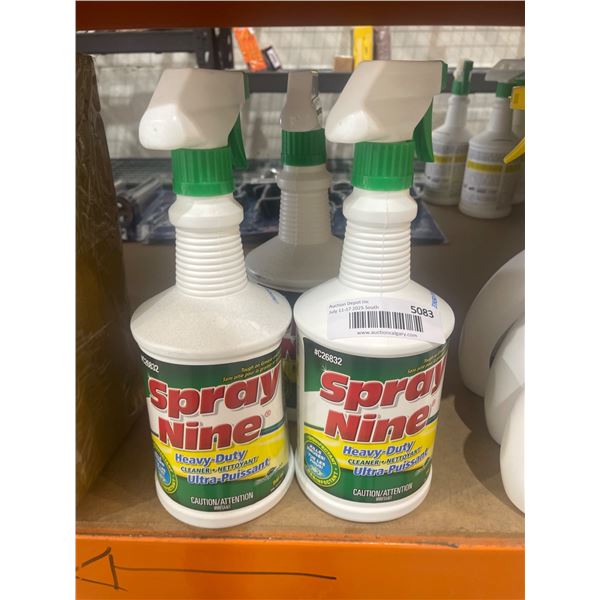 Spray Nine Heavy-Duty Cleaner/Degreaser Disinfectant â€“ 22 oz Bottles (Lot of 3)