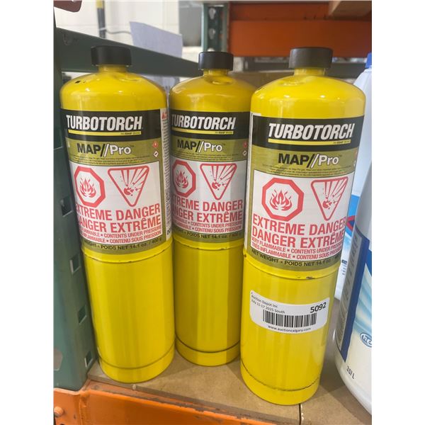 TurboTorch MAP/Pro Gas Cylinder Set of Three