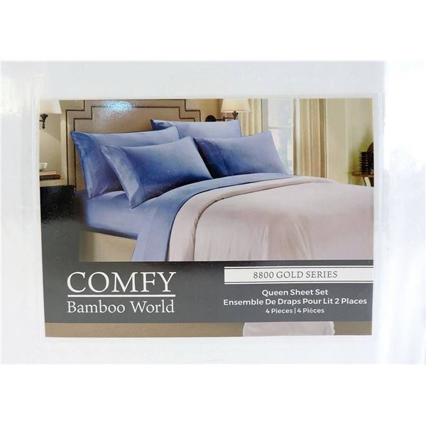 Comfy Bamboo World Satin Gold Series Queen Sheet Set