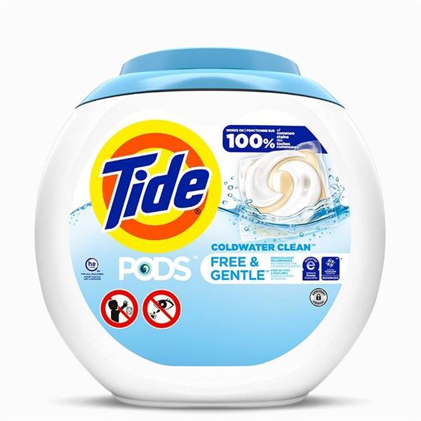 Tide Pods Free and Gentle Coldwater Clean Laundry Detergent, 42 Count