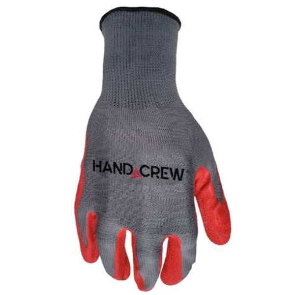 Hand Crew Foam Latex Coated Gloves, Size Large, Red/Black