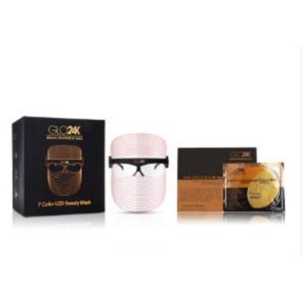 GLO24K 7 Color LED Beauty Mask for Skincare Therapy