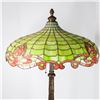Image 4 : Amboy Studios leaded swirl border lamp. 22" in diameter