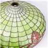 Image 7 : Amboy Studios leaded swirl border lamp. 22" in diameter