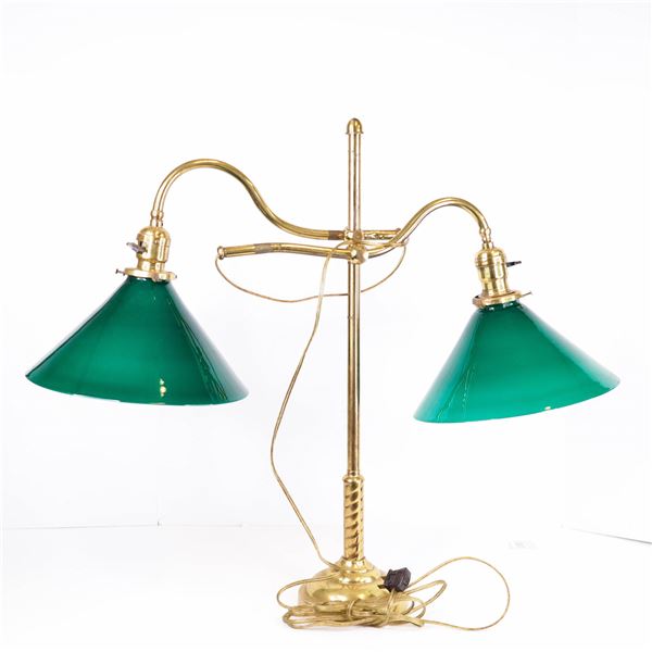 Emeralite adjustable bankers lamp