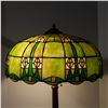 Image 8 : Arts and Crafts leaded lamp with Prairie School design.