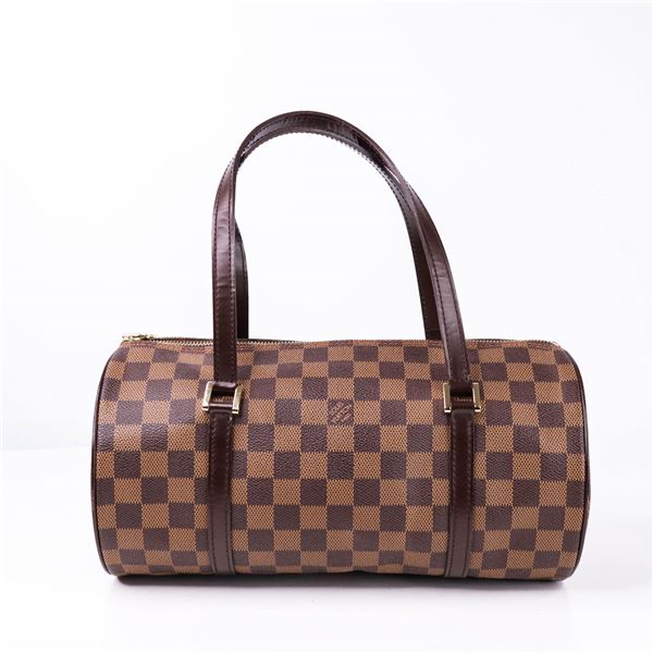LOUIS VUITTON Damier Ebene Papillon 30 Handbag w/ Baby Pouch