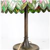Image 3 : Vintage ornate floral leaded lamp. 16" in diameter. Handel or Unique