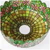 Image 6 : Vintage ornate floral leaded lamp. 16" in diameter. Handel or Unique