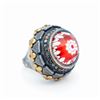 Image 2 : Large Gothic ring with millefiori center