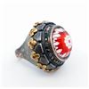 Image 5 : Large Gothic ring with millefiori center