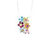 Image 1 : 18KWG Multigem “Bouquet?? Floral Cluster Pendant