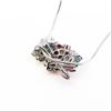 Image 4 : 18KWG Multigem “Bouquet?? Floral Cluster Pendant