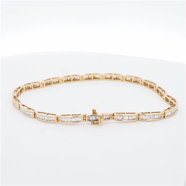 14KYG 2.50ctw Lab Grown Diamond Tennis Bracelet