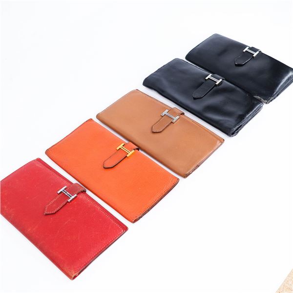 HERMÈS Bearn and Other Wallets, Set of 5