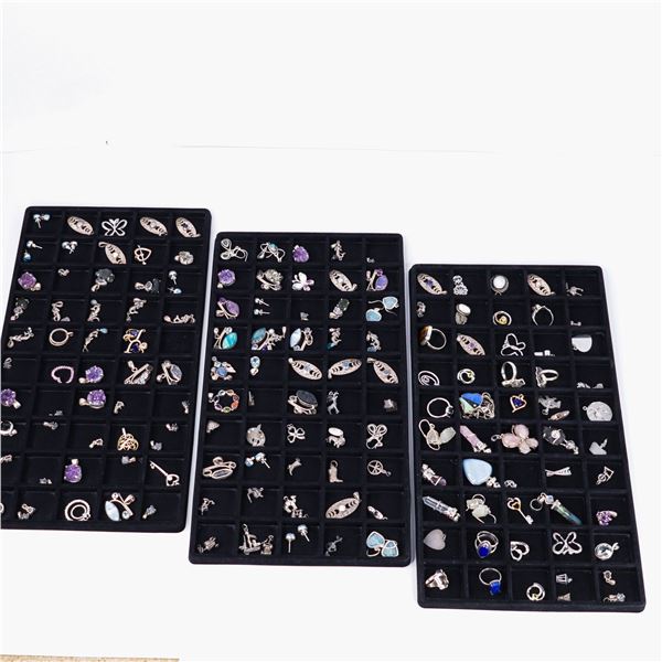 Collectors special!!! 100 Sterling Silver rings and necklaces.